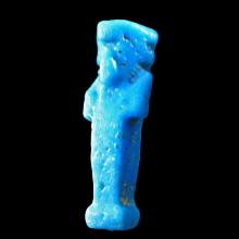 Amulette momiforme en fritte bleue